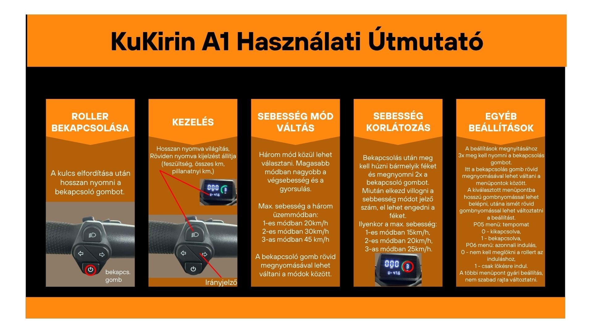 KuKirin A1 elektromos roller – 21. termékkép