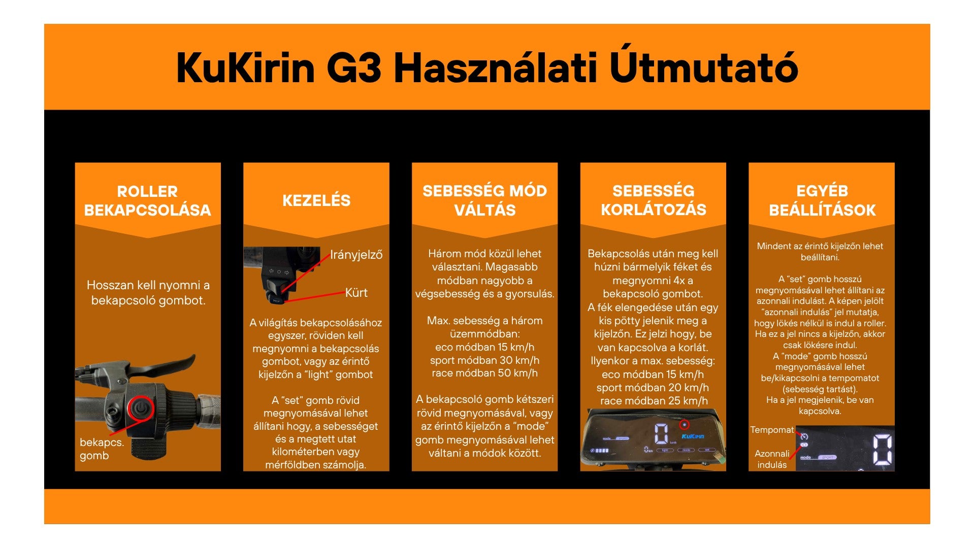 KuKirin G3 elektromos roller – 16. termékkép