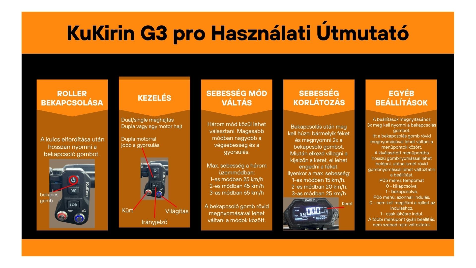 KuKirin G3 PRO elektromos roller – 24. termékkép