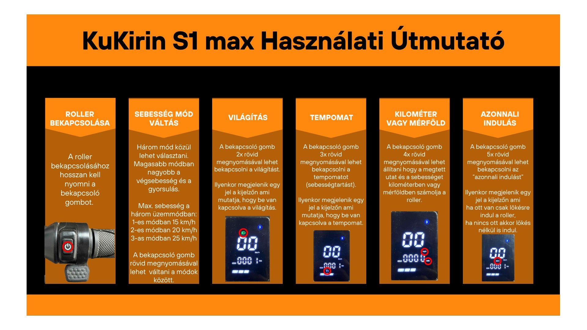 KuKirin S1 MAX elektromos roller – 18. termékkép