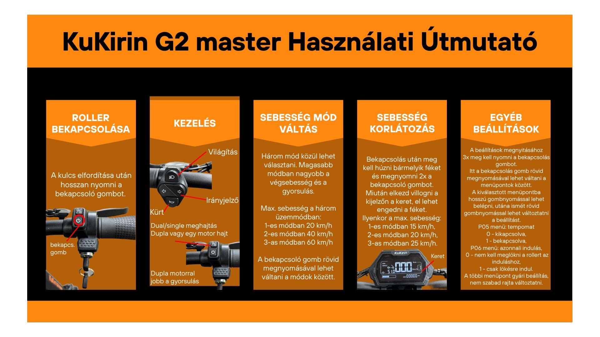 KuKirin G2 Master elektromos roller – 18. termékkép